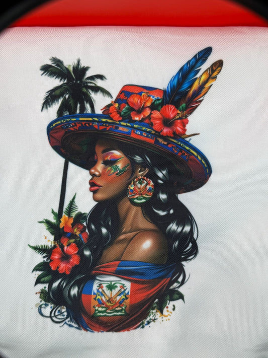 Haitian Island Goddess Tote Bag – Vibrant Afro-Caribbean Art