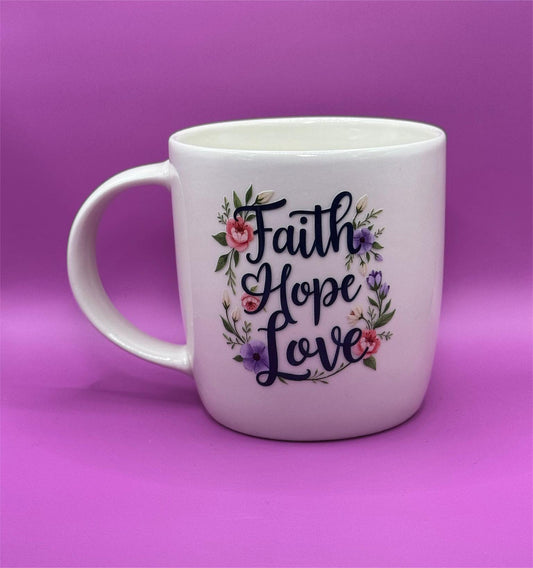 Faith Hope Love UV DTF Mug