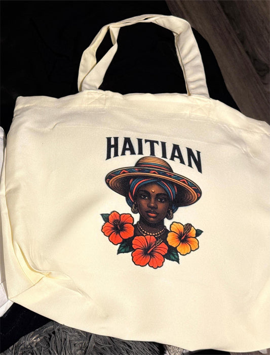 Haitian Heritage Canvas Tote Bag
