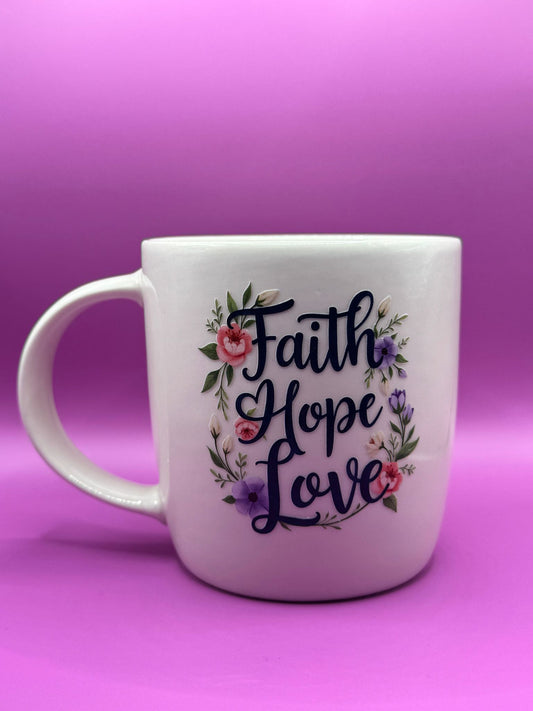 Faith Hope Love UV DTF Mug