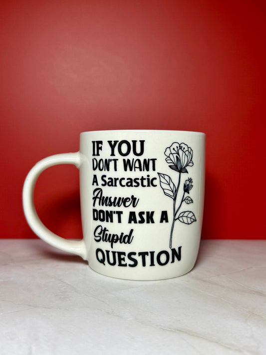 I Just Work Here Mug – UV DTF Sticker Design