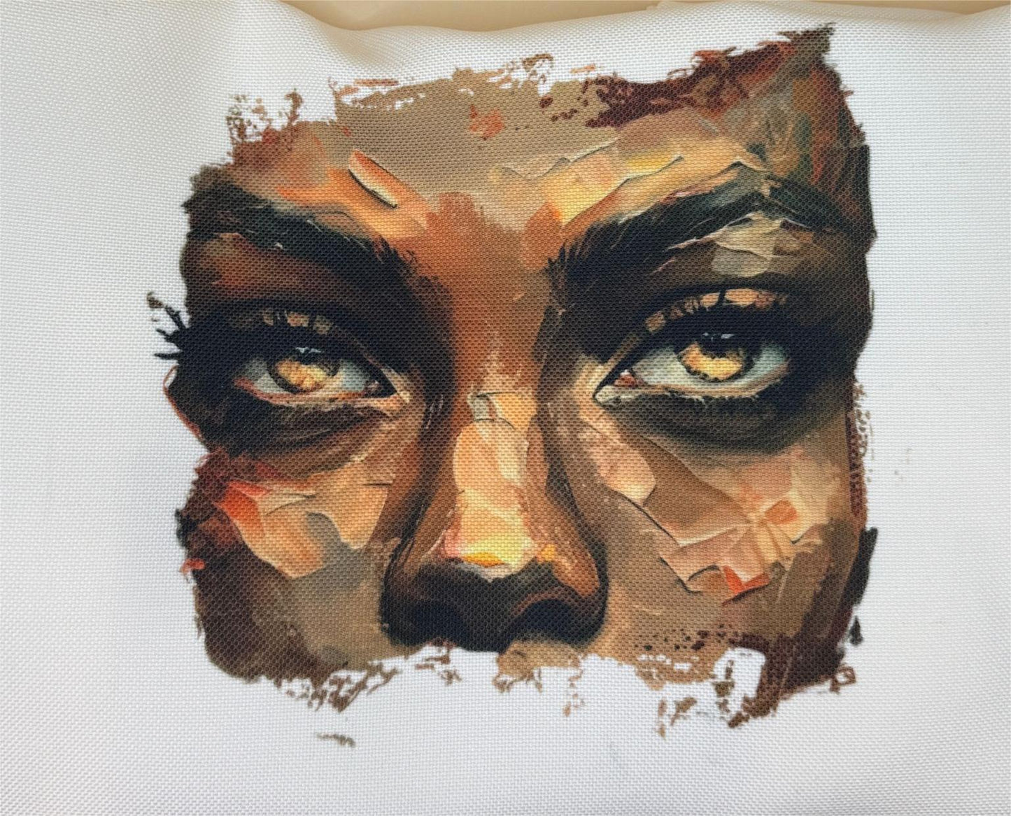 Resilient Gaze Artistic Portrait Tote Bag